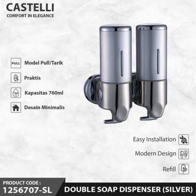 Dispenser Sabun Cair Castelli Tempat Sabun Cair Double Soap Dispenser - 1256707