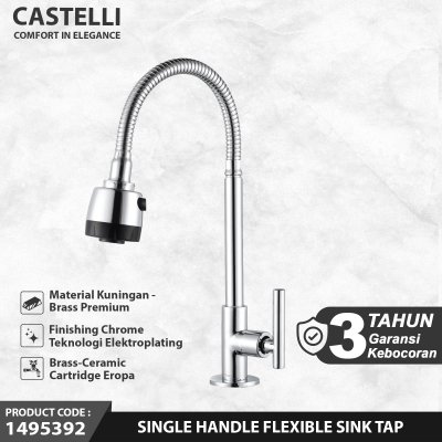 Keran Dapur Castelli Kran Cuci Piring Single Handle Sink Tap