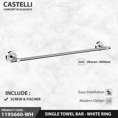 Gantungan Handuk Castelli Gantungan Handuk Kamar Mandi Single Towel Bar - 1195660