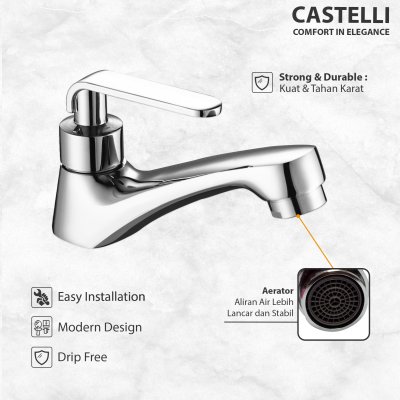 Keran Wastafel Castelli Basin Cold Tap - 1445365