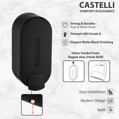 Dispenser Sabun Cair Castelli Tempat Sabun Cair Single Soap Dispenser - 1376768-BL