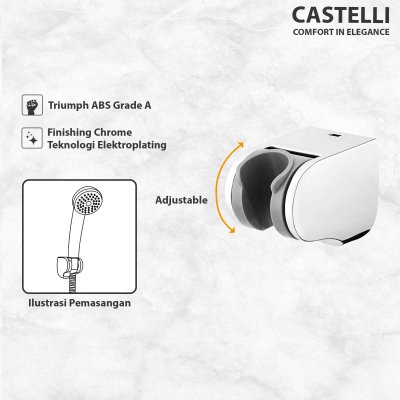 Dudukan Shower Castelli Shower Bracket Adjustable - 1456058