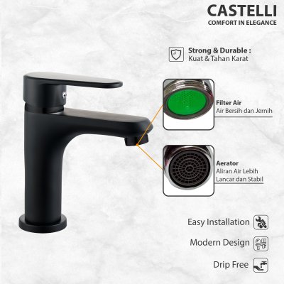 Keran Wastafel Castelli Single Handle Basin Mixer - 1496581
