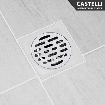 Floor Drain Castelli Saringan Pembuangan Air Kamar Mandi Chrome - 1405130