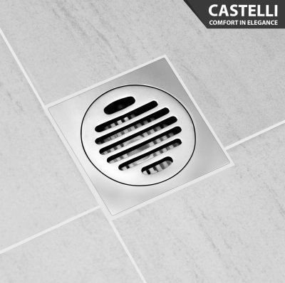 Floor Drain Castelli Saringan Pembuangan Air Kamar Mandi Chrome - 1195104