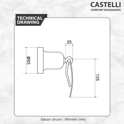 Tempat Tisu Castelli Tempat Tissue Dinding Bentuk Roll Metal & Keramik Untuk Tisu Gulung - 1335650-CR