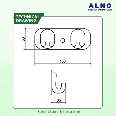 Gantungan Baju Alno Hook Gantungan Baju Multifungsi - 1329902-2ZC