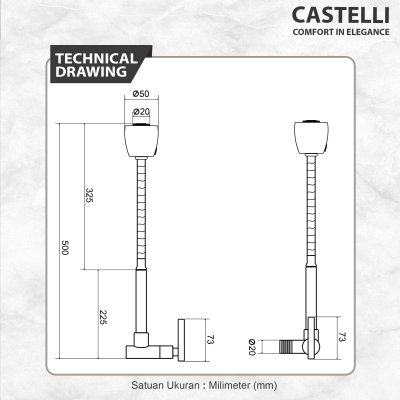 Keran Dapur Castelli Kran Cuci Piring Single Handle Sink Tap
