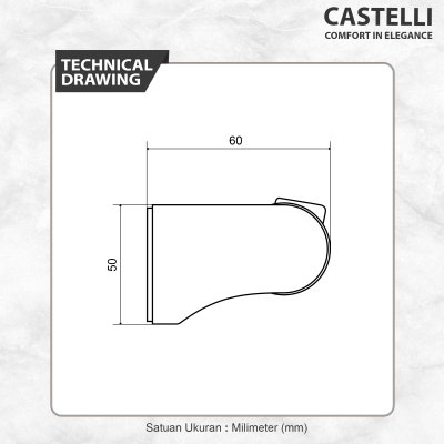 Dudukan Shower Castelli Shower Bracket Adjustable - 1456058