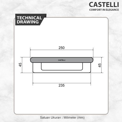 Rak Dinding Serbaguna Castelli Long Basket Chrome - 1195603