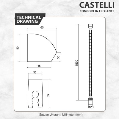 Hand Shower 1 Set Castelli Paket Hand Shower 1 Set - 1456046