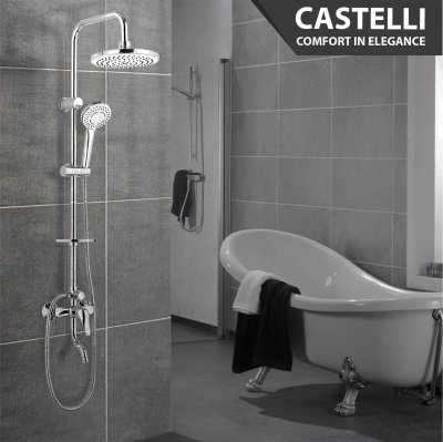 Rain Shower Castelli Single Handle Rain Shower Mixer - 1376574