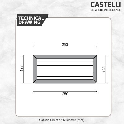 Rak Dinding Serbaguna Castelli Long Basket Chrome - 1195603