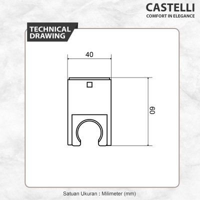 Dudukan Shower Castelli Shower Bracket Adjustable - 1456058