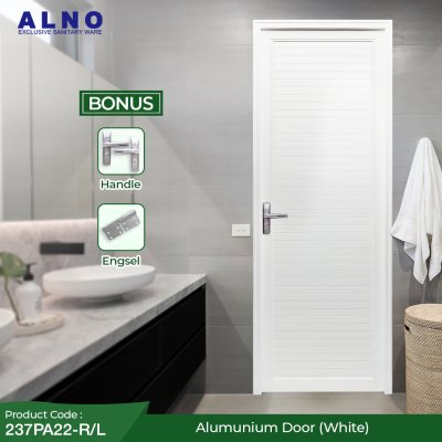 Pintu Kamar Mandi Alno Pintu Toilet Alumunium White - 237PA22