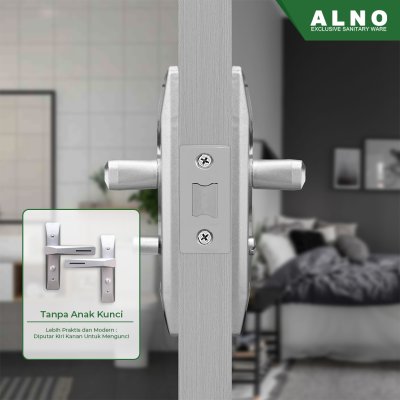 Pintu Kamar Mandi Alno Pintu Toilet Alumunium White - 237PA21