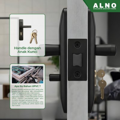 Pintu Kamar Mandi Alno Pintu Toilet UPVC Gray - 237PU07