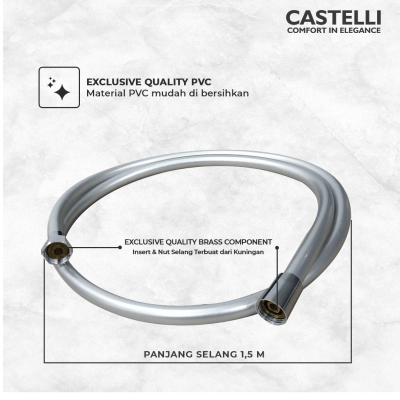 Rain Shower Castelli Single Handle Mixer Piano Rain Shower Set - 1516593-CR