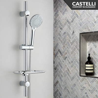 Shower Bar Castelli Shower Bar 1 Set Dengan 3 Fungsi Hand Shower - 1456066-CR