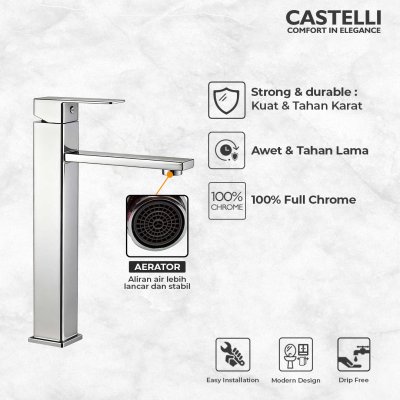 Keran Wastafel Castelli Single Handle Basin Mixer - 1186590