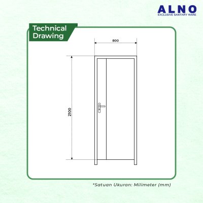 Pintu Kamar Mandi Alno Pintu Toilet UPVC Gray - 237PU07
