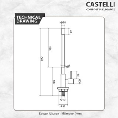 Keran Dapur Castelli Kran Angsa Single Handle Flexible Sink Tap 1185385 1185386
