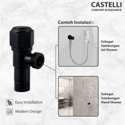 Stop Keran Castelli Angle Valve Matte Black