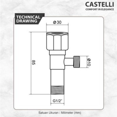 Stop Keran Castelli Angle Valve Matte Black