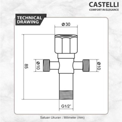 Stop Keran Castelli Angle Valve Matte Black