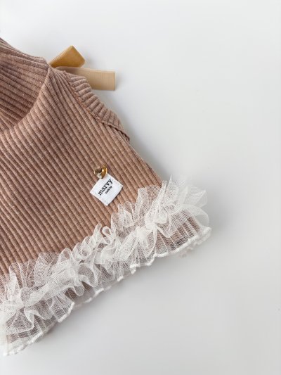 Sleeveless Bow Tutu Top (brown)