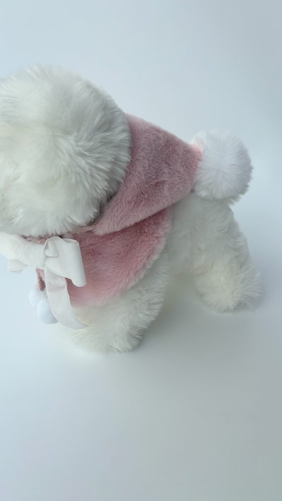 Christmas Fur Cape (pink)