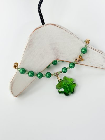 lucky me clover pearl necklace