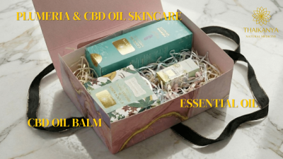 Exklusives Weihnachts-Plumeria & Öl-Hautpflege-Geschenkse