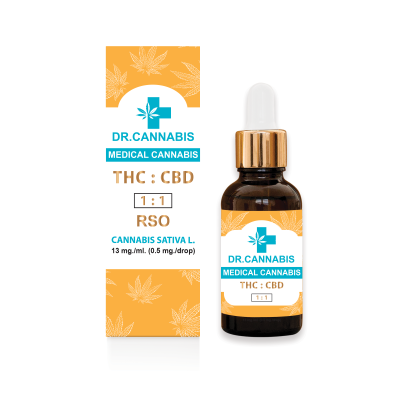 น้ำมัน THC : CBD 1:1 เพือการแพทย์