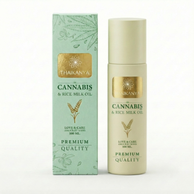 สกินแคร์น้ำมันนวดบำรุงผิว CBD กัญชา & น้ำนมข้าว – คุณภาพพรีเมียม (100% ธรรมชาติ)