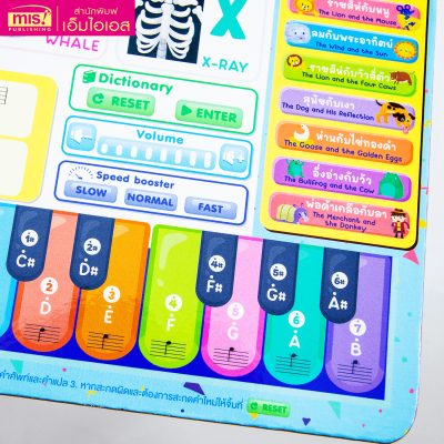 หนังสือ SING & PLAYและ 6,000 คำ พร้อมโต๊ะ ABC พูดได้ ฟังเพลง นิทาน เปียโน (ใช้กับปากกาพูดได้ MIS Talking Pen)