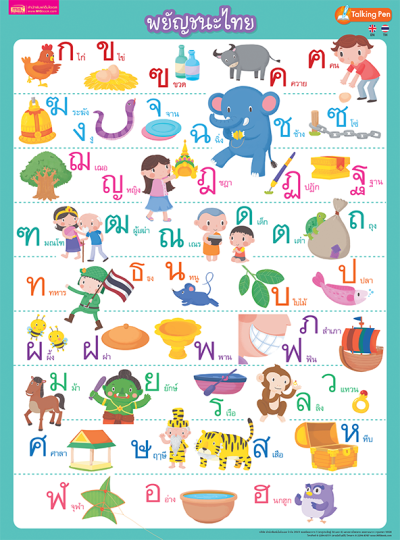 โปสเตอร์พลาสติก - พยัญชนะไทย
