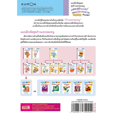 แบบฝึกหัด KUMON ชุดก้าวแรกของหนู มาตัดกระดาษกันเถอะ : อาหารจานสนุก