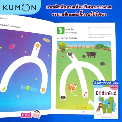 แบบฝึกหัดเสริมทักษะการคิด : มิติสัมพันธ์ ระดับเตรียมอนุบาล (Kumon)