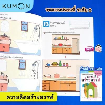 แบบฝึกหัดเสริมทักษะการคิด : ความคิดสร้างสรรค์ ระดับเตรียมอนุบาล (Kumon)
