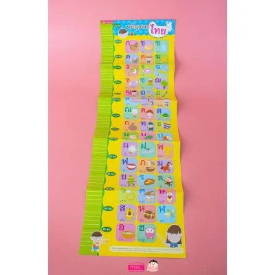 โปสเตอร์พยัญชนะไทย พร้อมแถบวัดส่วนสูง