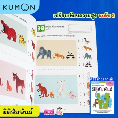แบบฝึกหัดเสริมทักษะการคิด : มิติสัมพันธ์ ระดับเตรียมอนุบาล (Kumon)