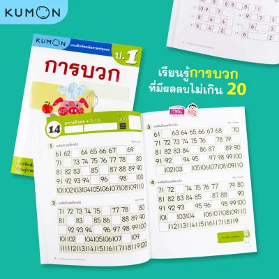 แบบฝึกหัดคณิตศาสตร์คุมอง การบวก ระดับประถมศึกษาปีที่ 1