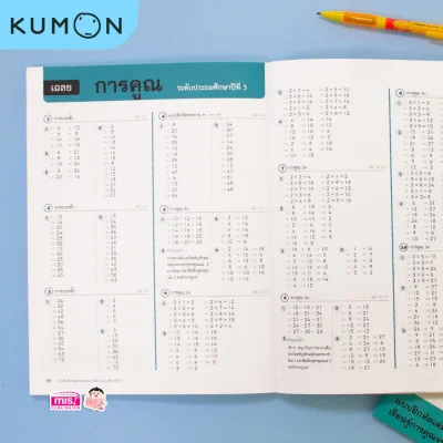 แบบฝึกหัดคณิตศาสตร์คุมอง การคูณ ระดับประถมศึกษาปีที่ 3