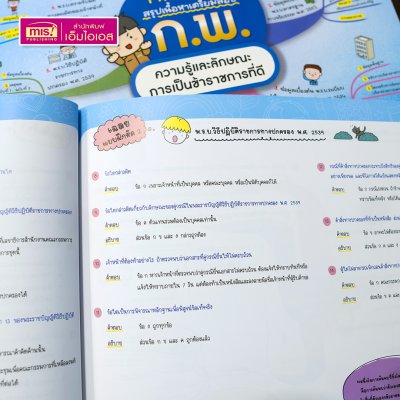 หนังสือ Mind Map สรุปเนื้อหาเตรียมสอบ ก.พ. ความรู้และลักษณะการเป็นข้าราชการที่ดี พร้อมแนวข้อสอบ