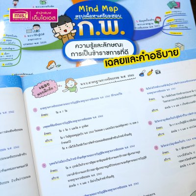 หนังสือ Mind Map สรุปเนื้อหาเตรียมสอบ ก.พ. ความรู้และลักษณะการเป็นข้าราชการที่ดี พร้อมแนวข้อสอบ