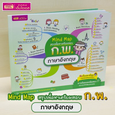 หนังสือ Mind Map สรุปเนื้อหาเตรียมสอบ ก.พ. "ภาษาอังกฤษ" มีแนวข้อสอบ