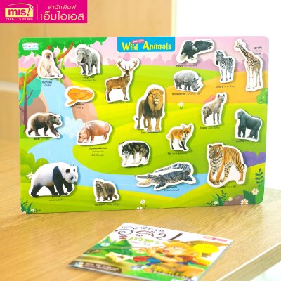 หนังสือนิทาน พร้อมกระดานดึงออก-แปะติด ตีนตุ๊กแก Pull & Stick ภาพจริงและสัตว์ตาแป๋ว