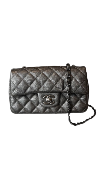 Chanel Mini Rectangular Flap Dark Grey