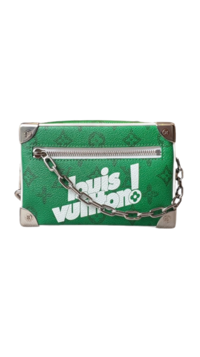 Lv mini soft trunk green monogram